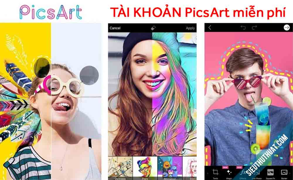 Tài khoản PicsArt Full Shop miễn phí