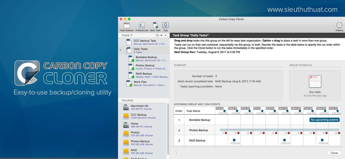 Carbon Copy Cloner – Sao lưu và khôi phục dữ liệu cho Mac