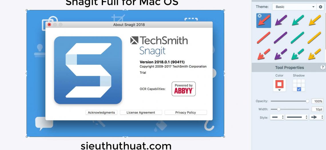 Snagit Full for Mac OS – Chụp ảnh màn hình trên Mac (v2018.1.1)