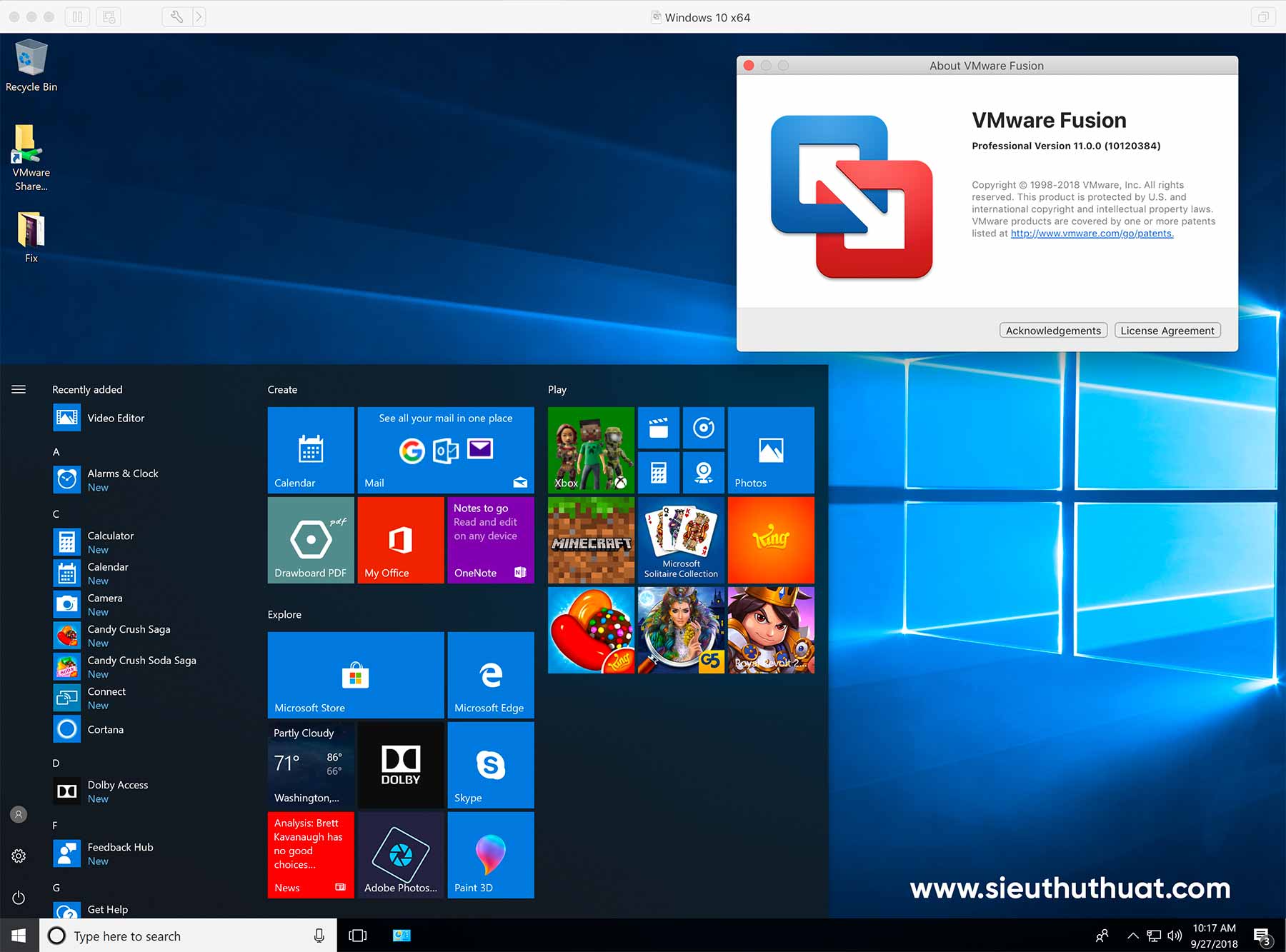 vmware fusion 12 pro