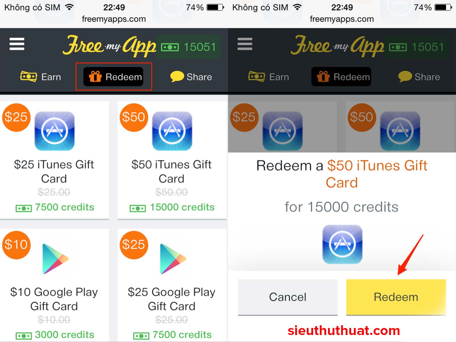 doi diem freemyapps