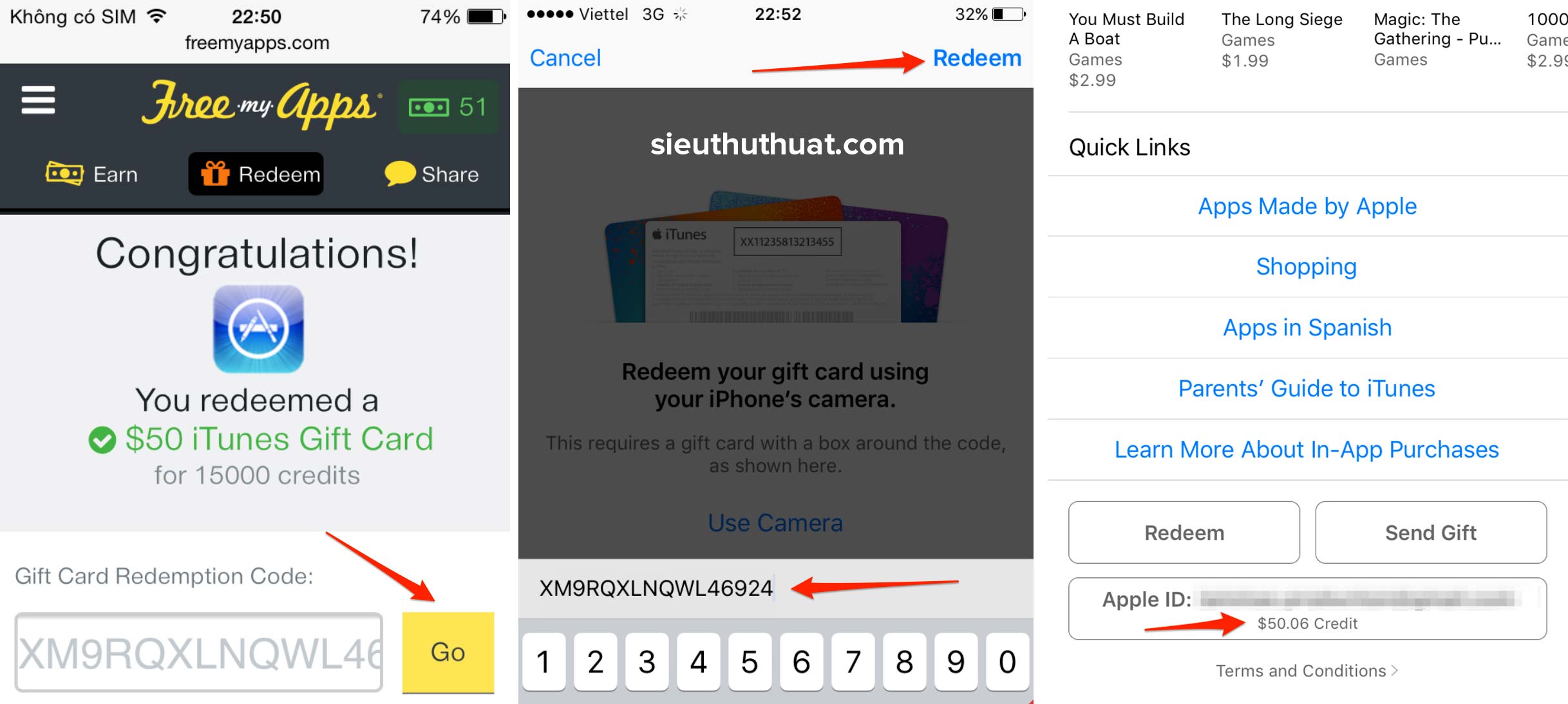 itunes gift card mien phi