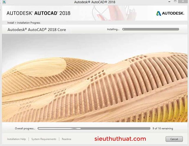 qua trinh cai dat autocad 2018
