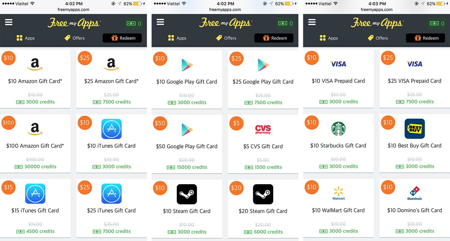 Đổi điểm freemyapps