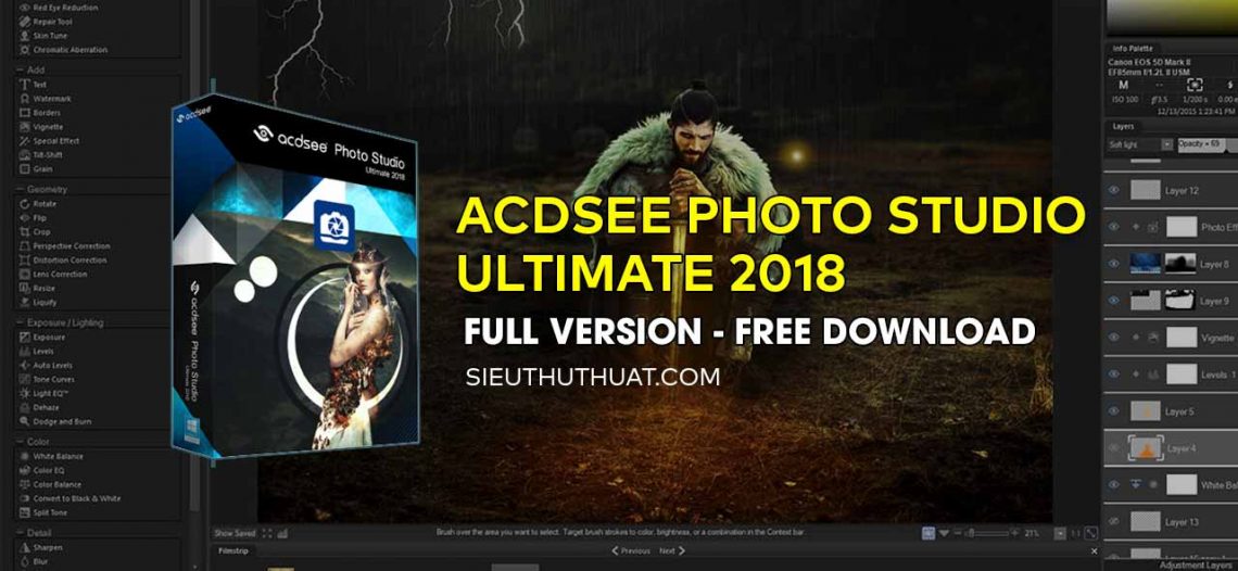 ACDSee Photo Studio Ultimate 2018 v11.2.888 mới nhất