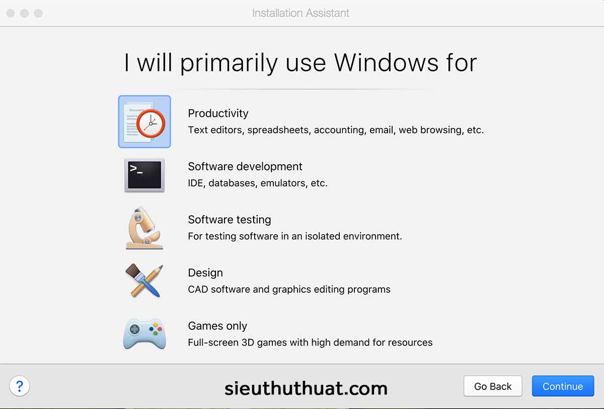 Cai dat windows tren mac bang Parallels Desktop 4