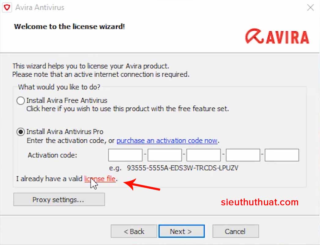 License Key Avira Antivirus Pro 1