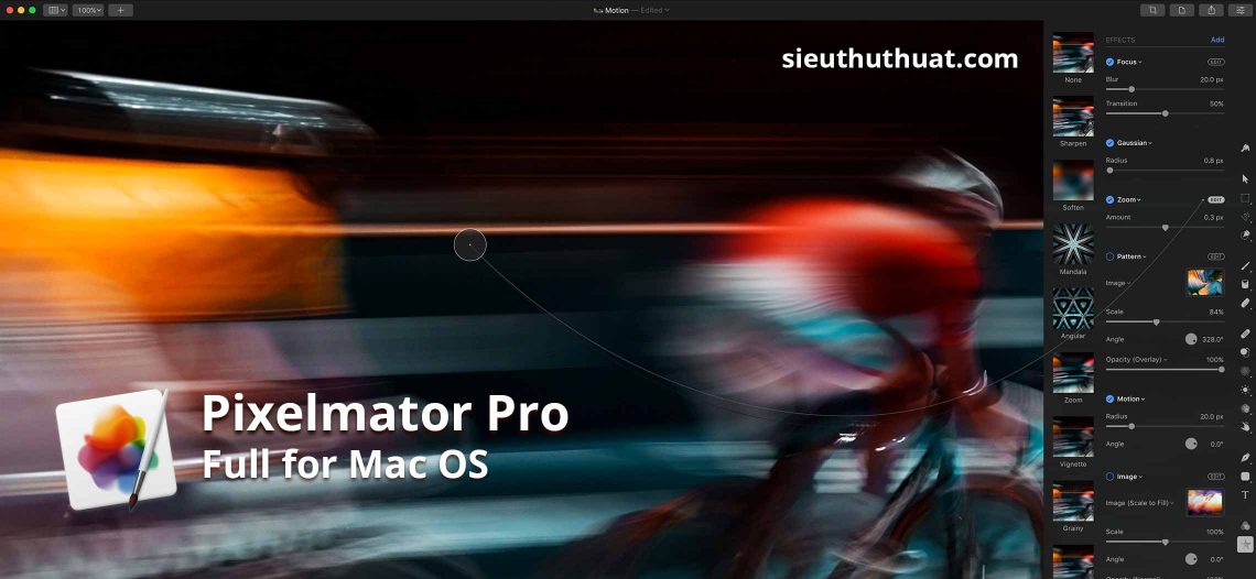 Pixelmator Pro 1.0.8 Full – Công cụ chỉnh sửa ảnh cho Mac