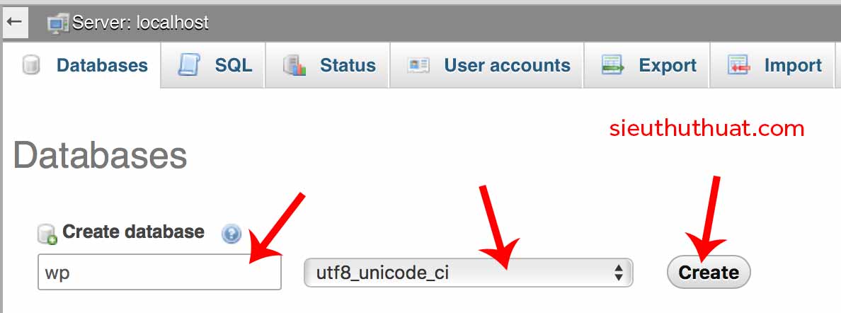 thiet lap database hinh 1