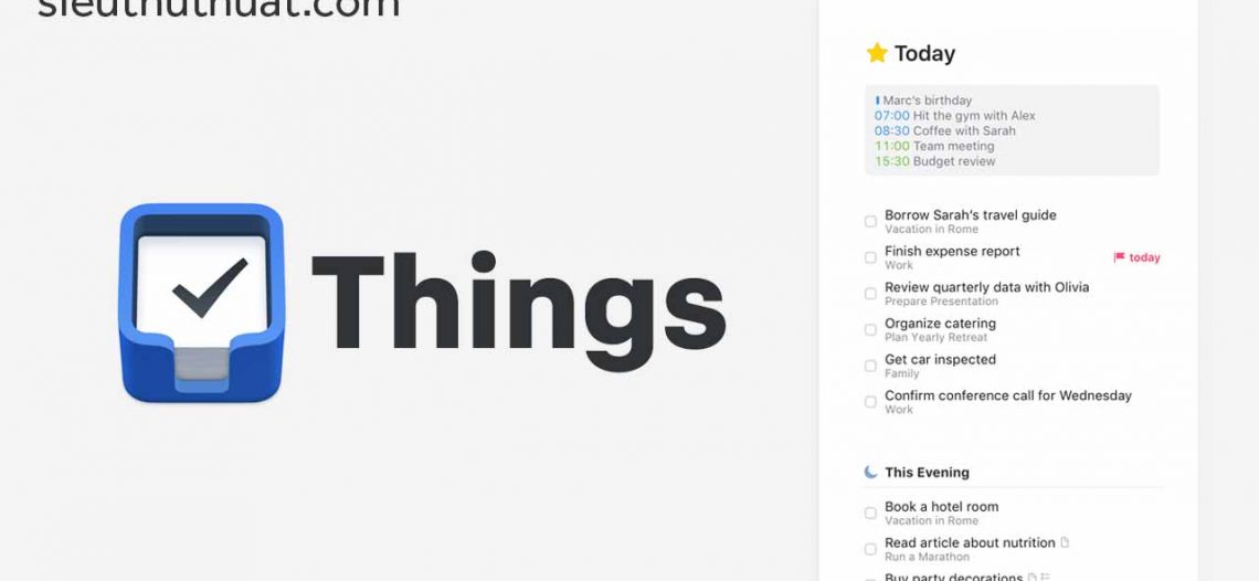 Things for macOS 3.5 – Tạo ghi chú, quản lý công việc hiệu quả