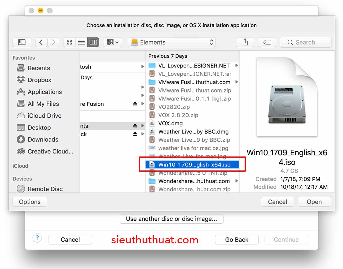 cai windows 10 tren mac bang vmware 2