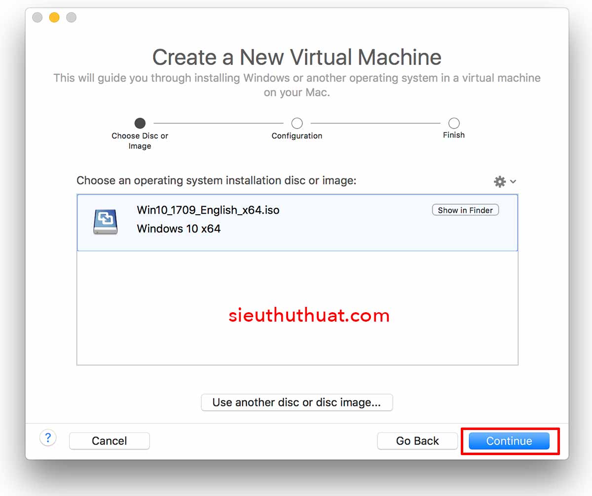 cai windows 10 tren mac bang vmware 3