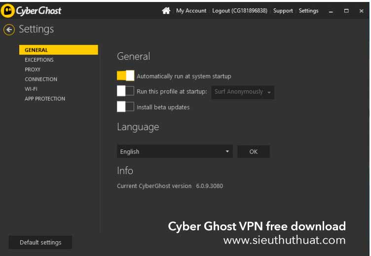 CyberGhost VPN bản quyền mới nhất