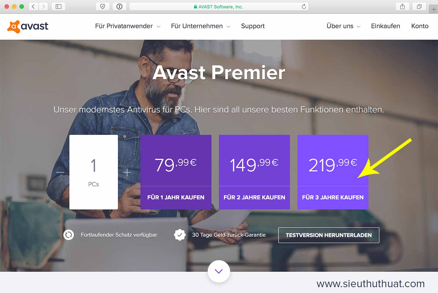 lay key Avast Premier ban quyen