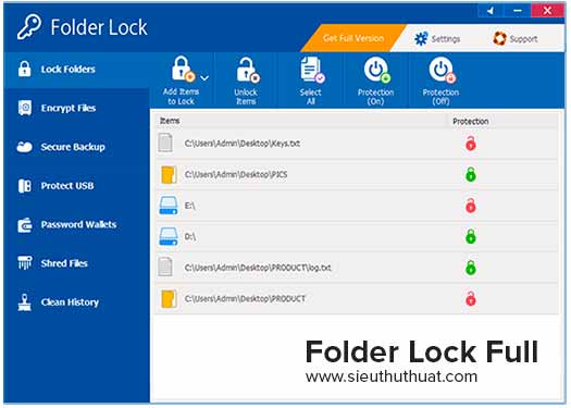 Folder Lock bản quyền mới nhất