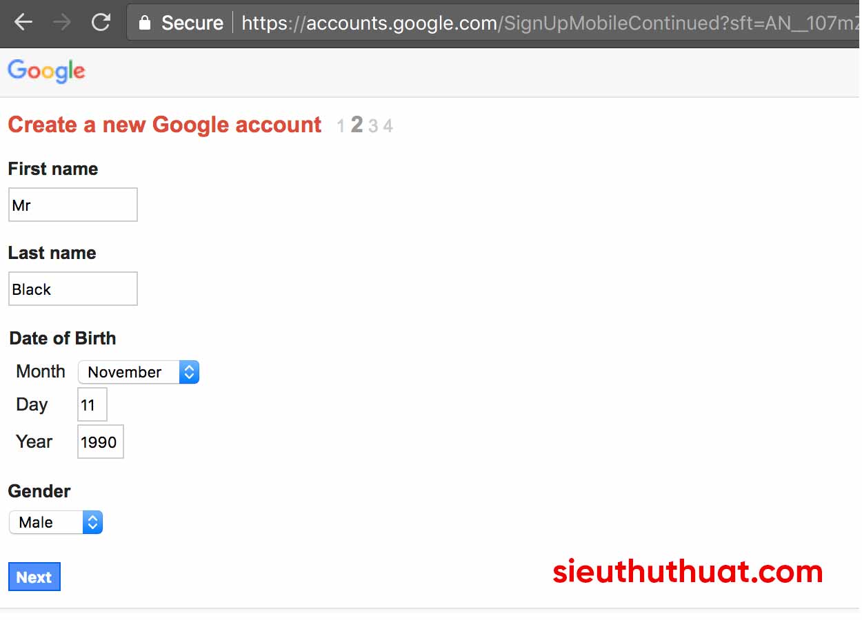 dang ky gmail 2
