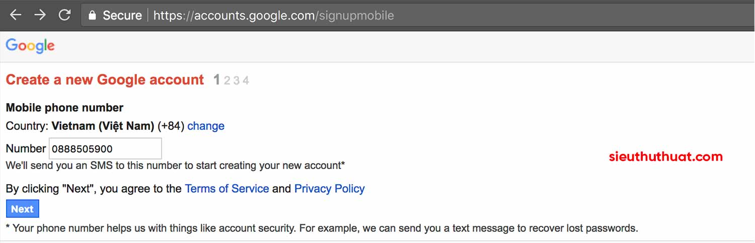 dang ky gmail