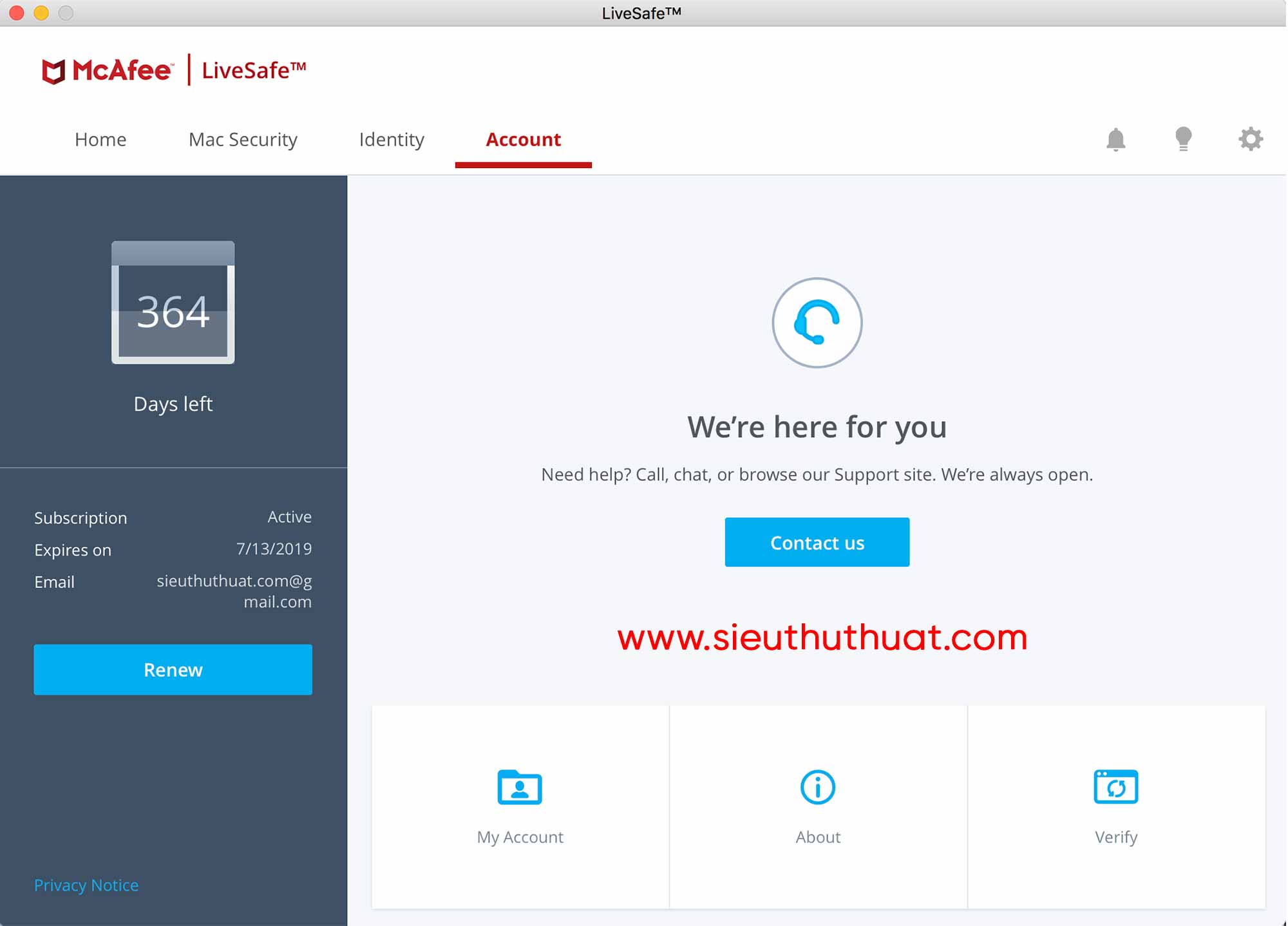 Hướng dẫn đăng ký McAfee 1 năm bản quyền hoàn toàn miễn phí