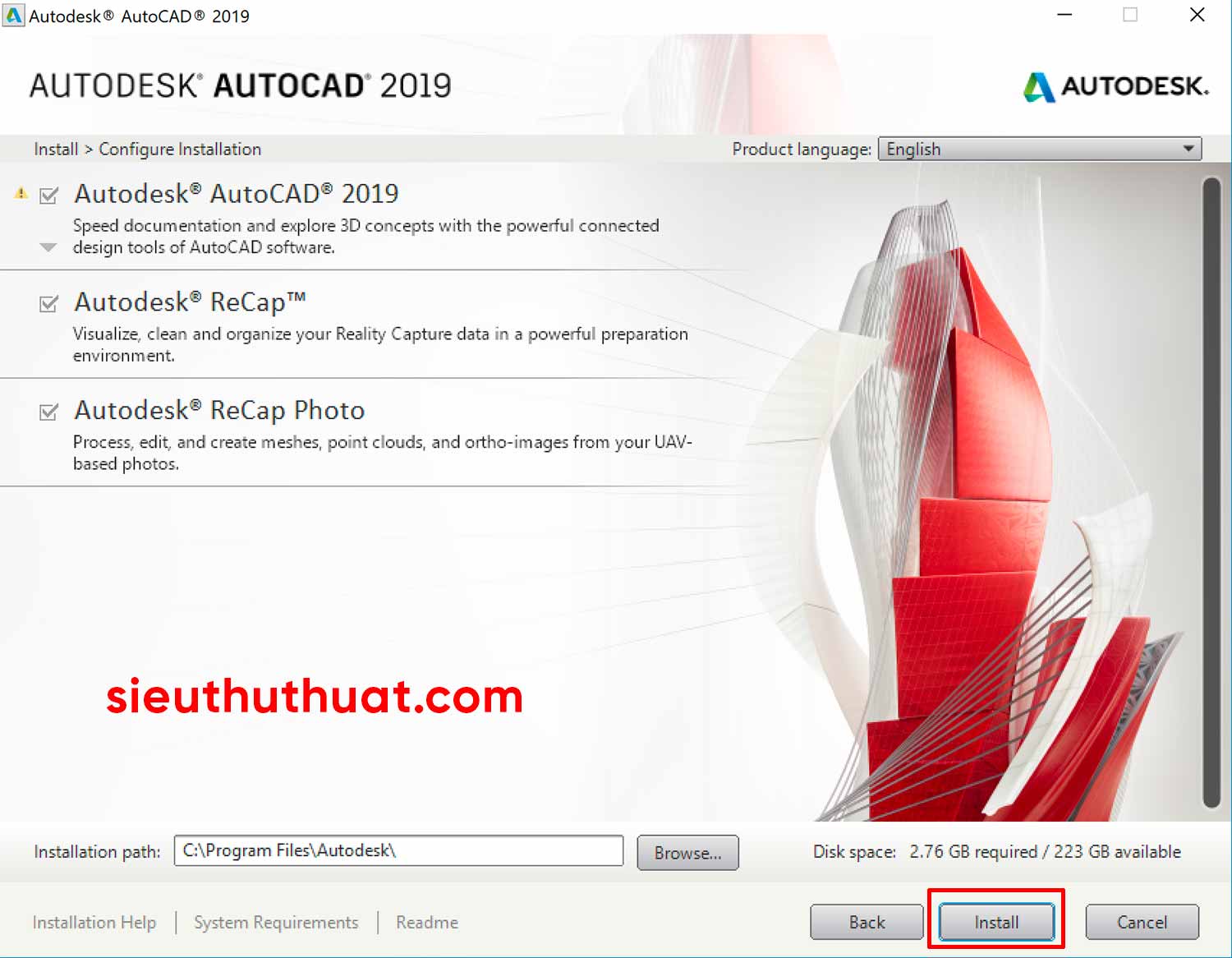 cai dat autocad 2019 hinh2