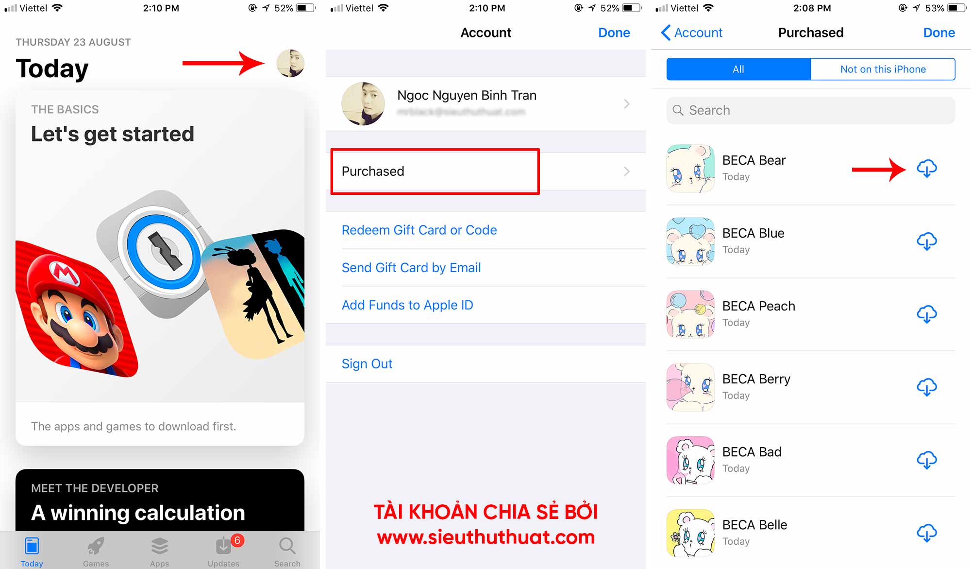 Hướng dẫn tải app BECA cho iPhone