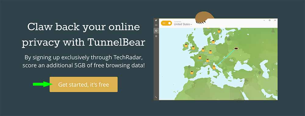 Nhận ngay TunnelBear VPN 5GB miễn phí