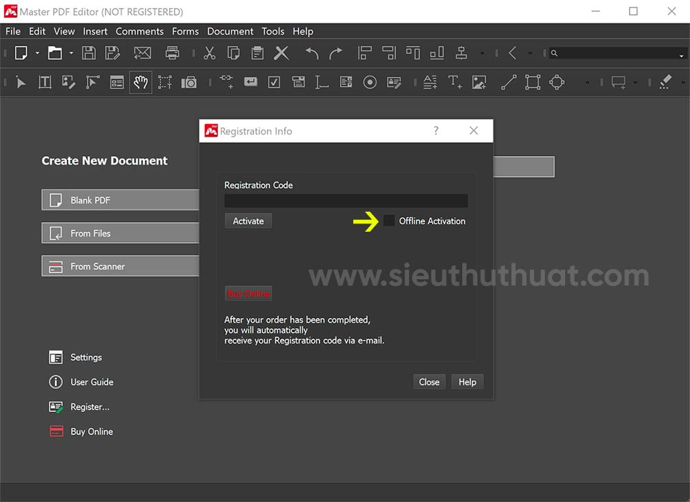 Hướng dẫn kích hoạt Master PDF Editor