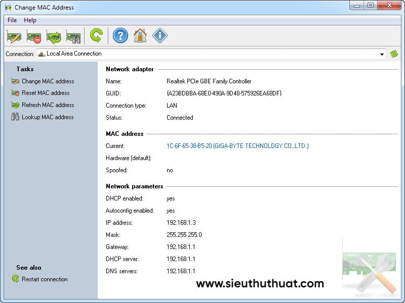 Change MAC Address