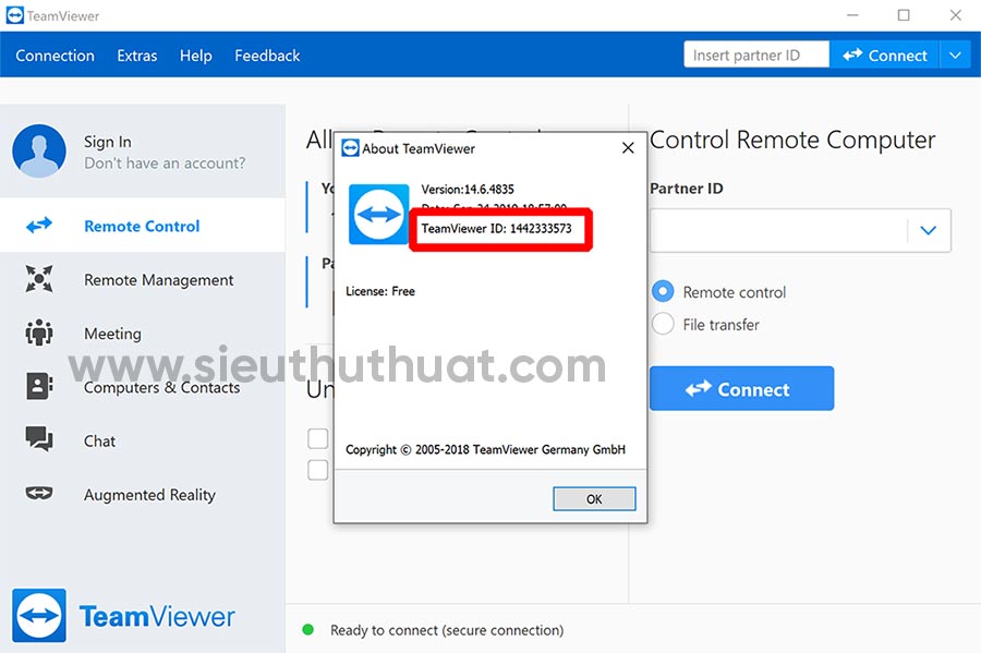 ResetID TeamViewer 1