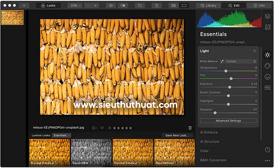 Luminar 4 cho Mac