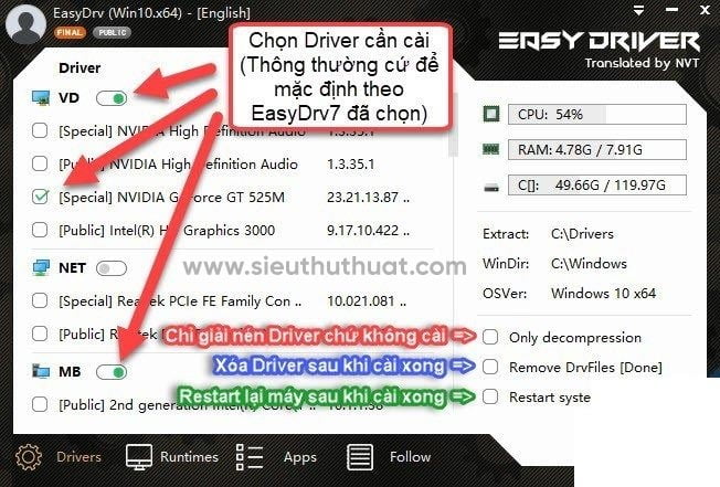 Hướng dẫn sử dụng EasyDrv7