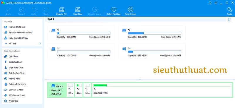 AOMEI Partition Assistant Full đầy đủ phiên bản