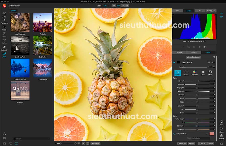 Download ON1 HDR 2020.1 v14.1.1.8876 Full (Win/Mac) 9 ON1 HDR 2020 Full