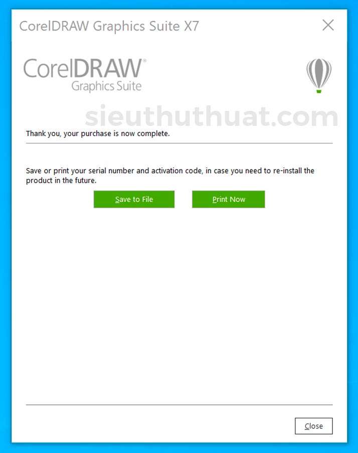 Cài đặt và kích hoạt CorelDRAW X7 thành công