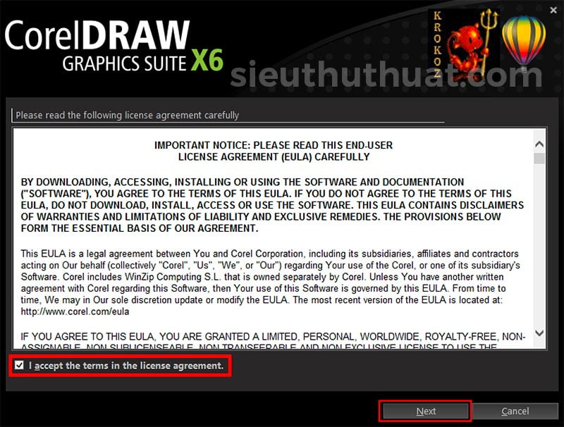 Cài đặt CorelDRAW Graphics Suite X6