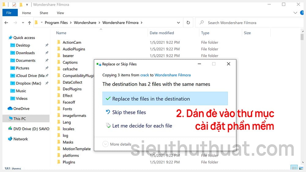 Dán đè vào thư mục cài đặt phần mềm