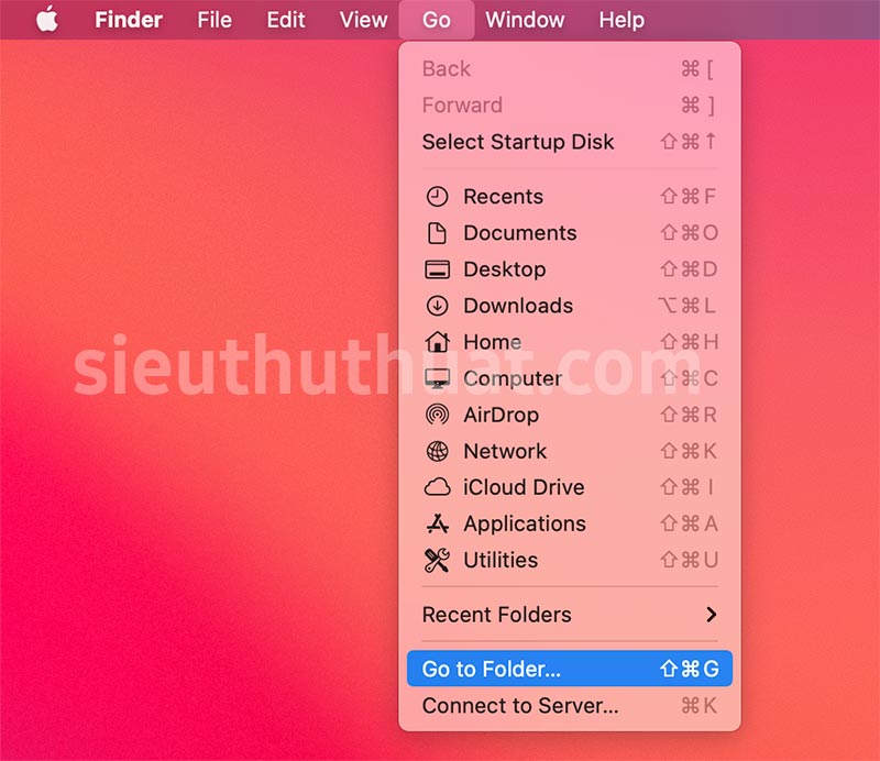 Mở Go to Folder